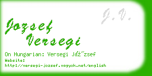 jozsef versegi business card